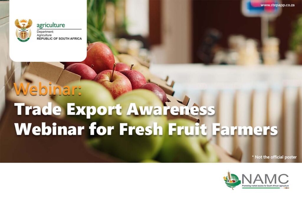 Trade Export Awareness Webinar for Fresh Fruit Farmers – RSVP Now